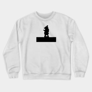 Black bear figurine alone : Crewneck Sweatshirt